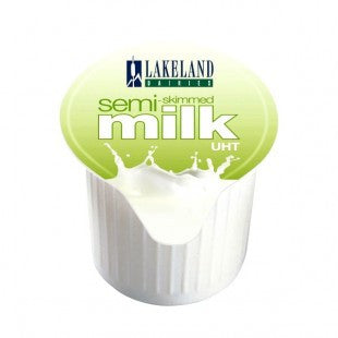 Lakeland Dairies Semi Skimmed UHT Milk Pots/Ancillaries For Office Coffee Machines Supplies